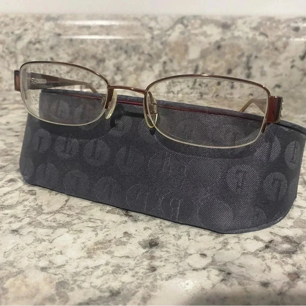 Elle Women's Eyeglasses EL18791 EL/18791 Half Rim Optical Frame. Brown